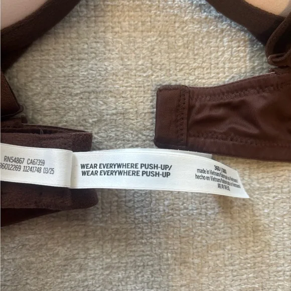 Victoria’s Secret PINK Push-Up Bras Bundle 36D | Wear Everywhere | Red & Brown - Picture 8 of 8